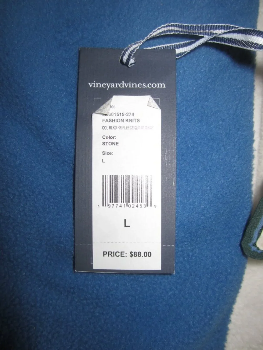 NWT VINEYARD VINES Color Blocked Quarter Snap Fleece Jacket Youth Large